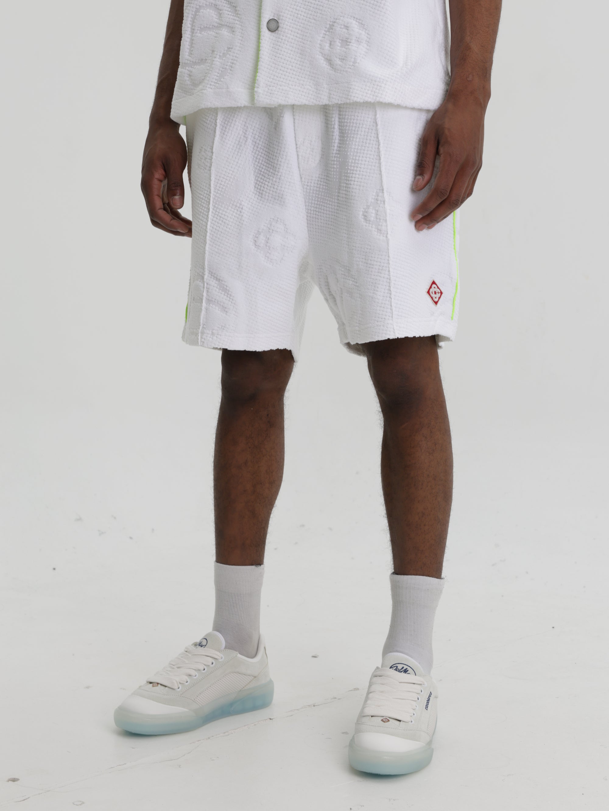 Casablanca Shorts Towelling Monogram White