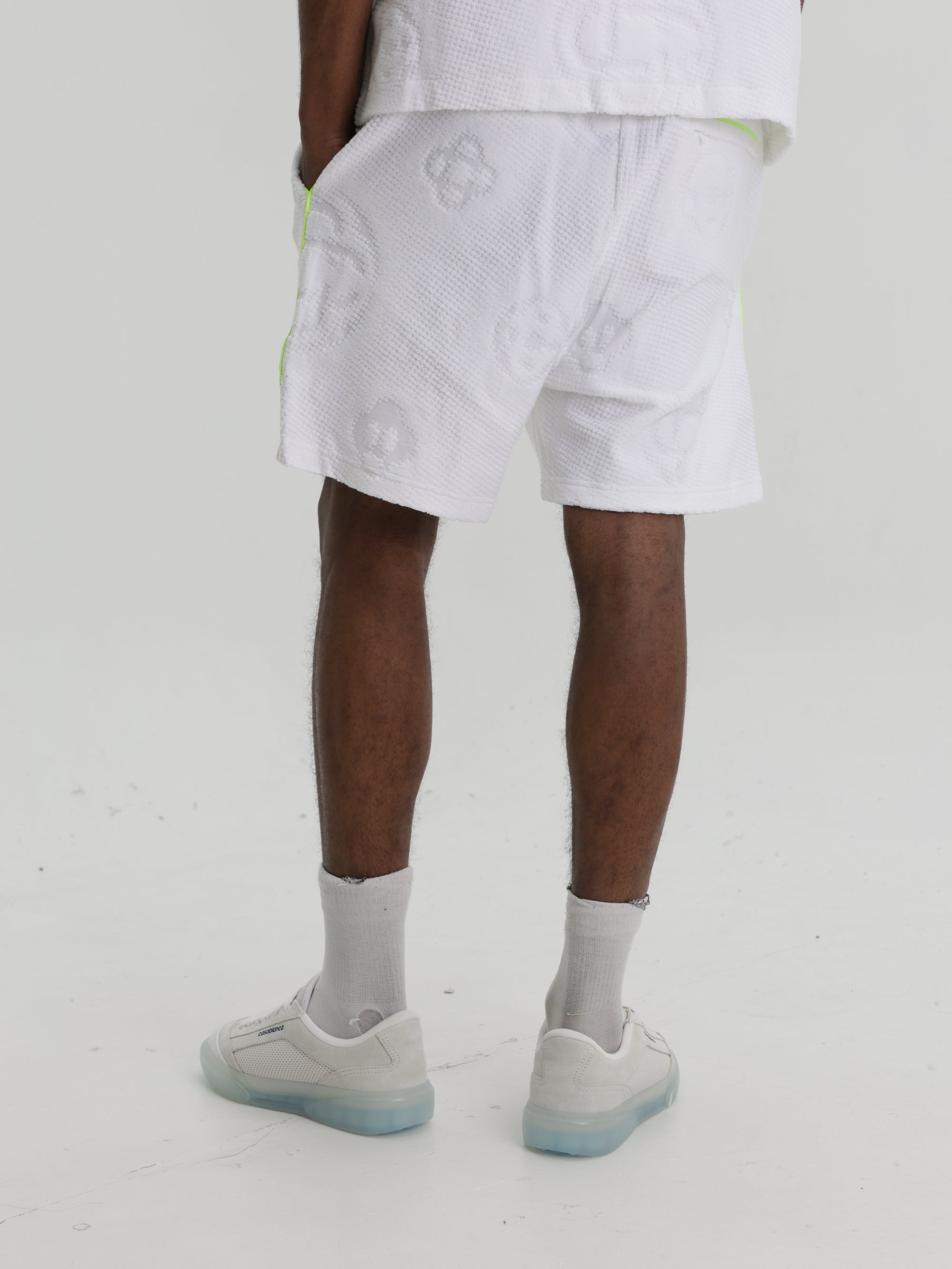 Casablanca Shorts Towelling Monogram White