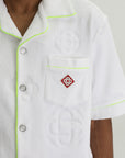 Casablanca Shirt Towelling Monogram White