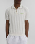 Casablanca Golfer Tennis Boucle Polo White