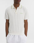 Casablanca Golfer Tennis Boucle Polo White