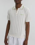 Casablanca Golfer Tennis Boucle Polo White