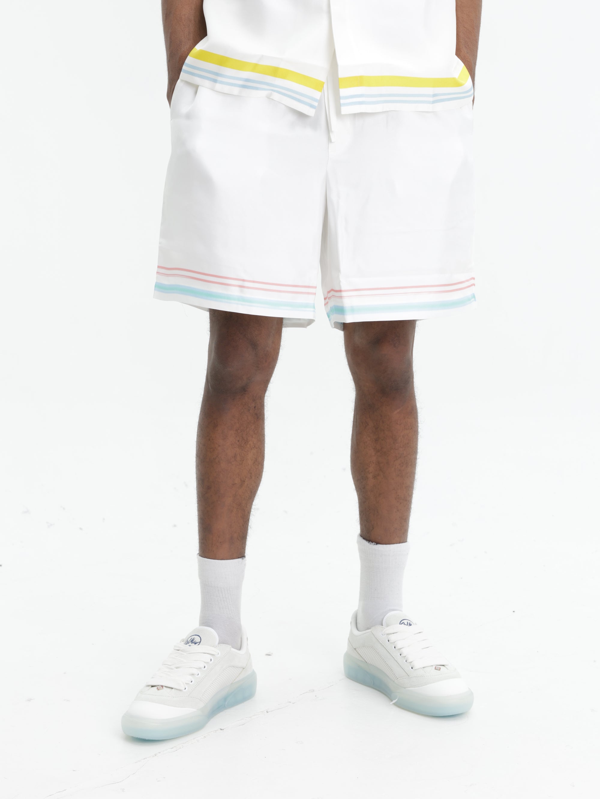 Casablanca Shorts Dance Joy Silk White