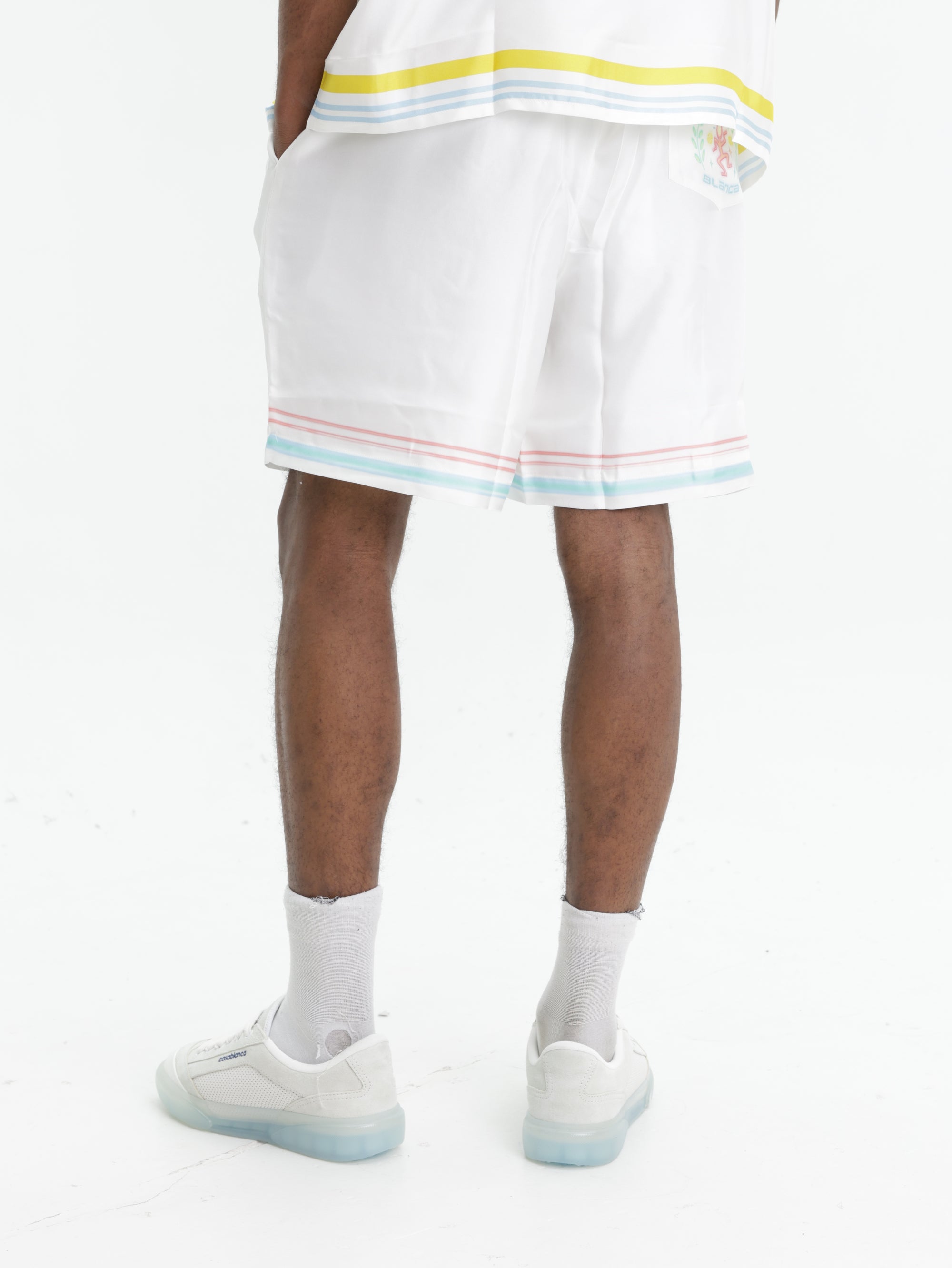 Casablanca Shorts Dance Joy Silk White