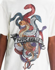 Just Cavalli T-Shirt Snake Heart White-Multi