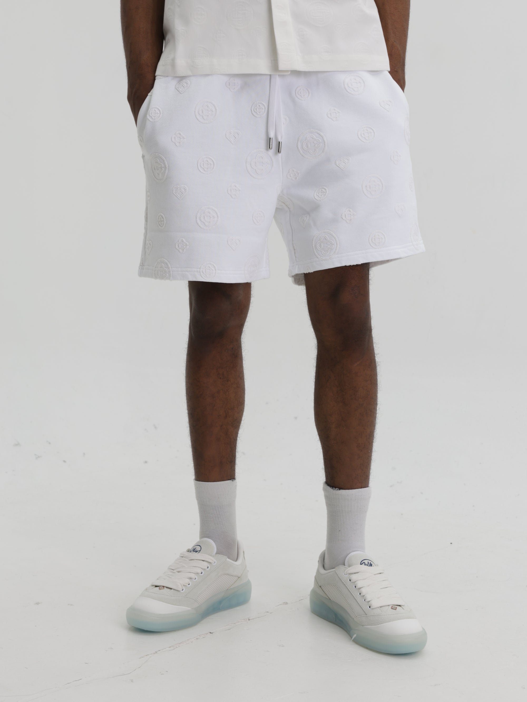 Casablanca Shorts Applique Monogram White