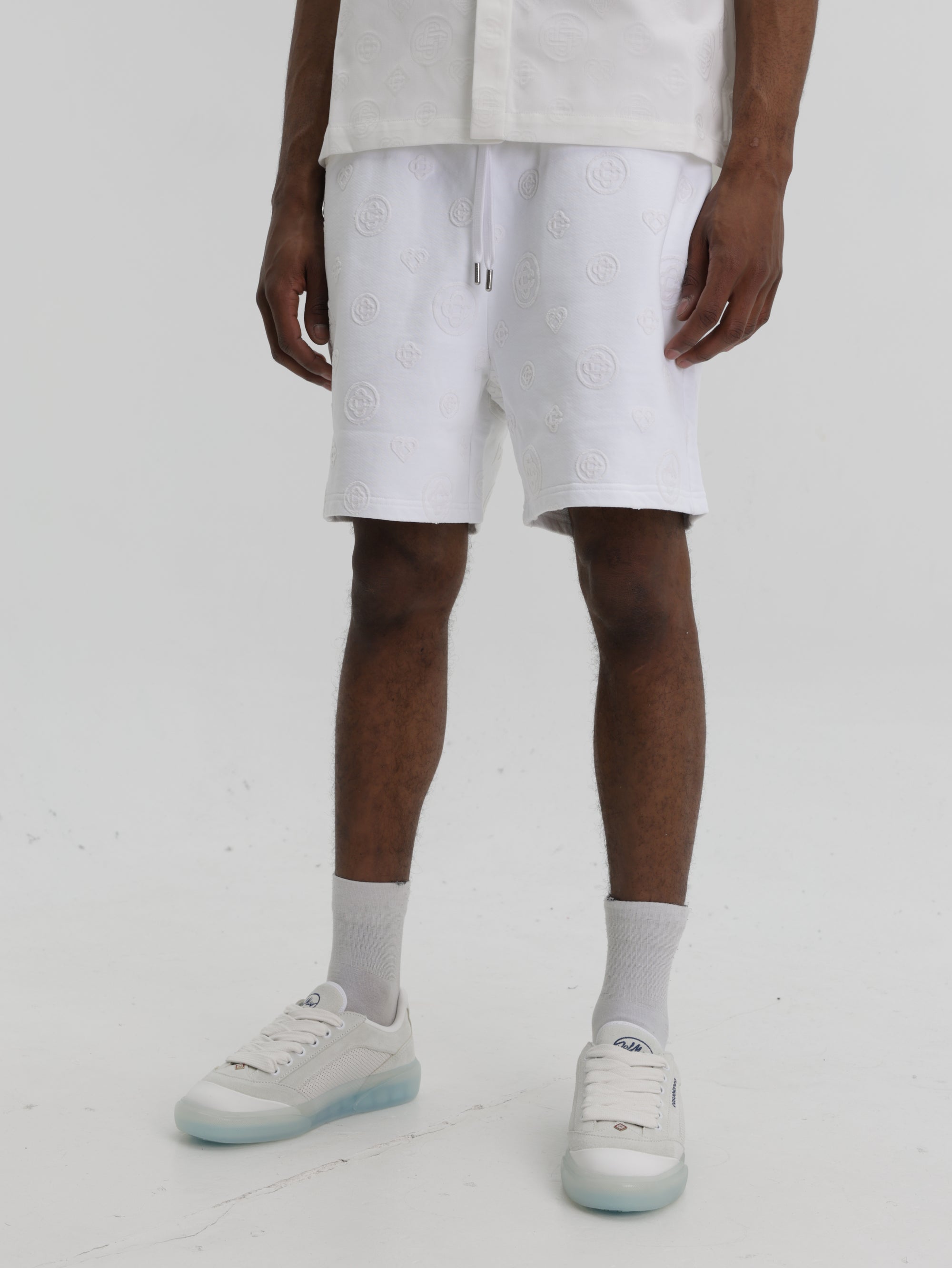 Casablanca Shorts Applique Monogram White