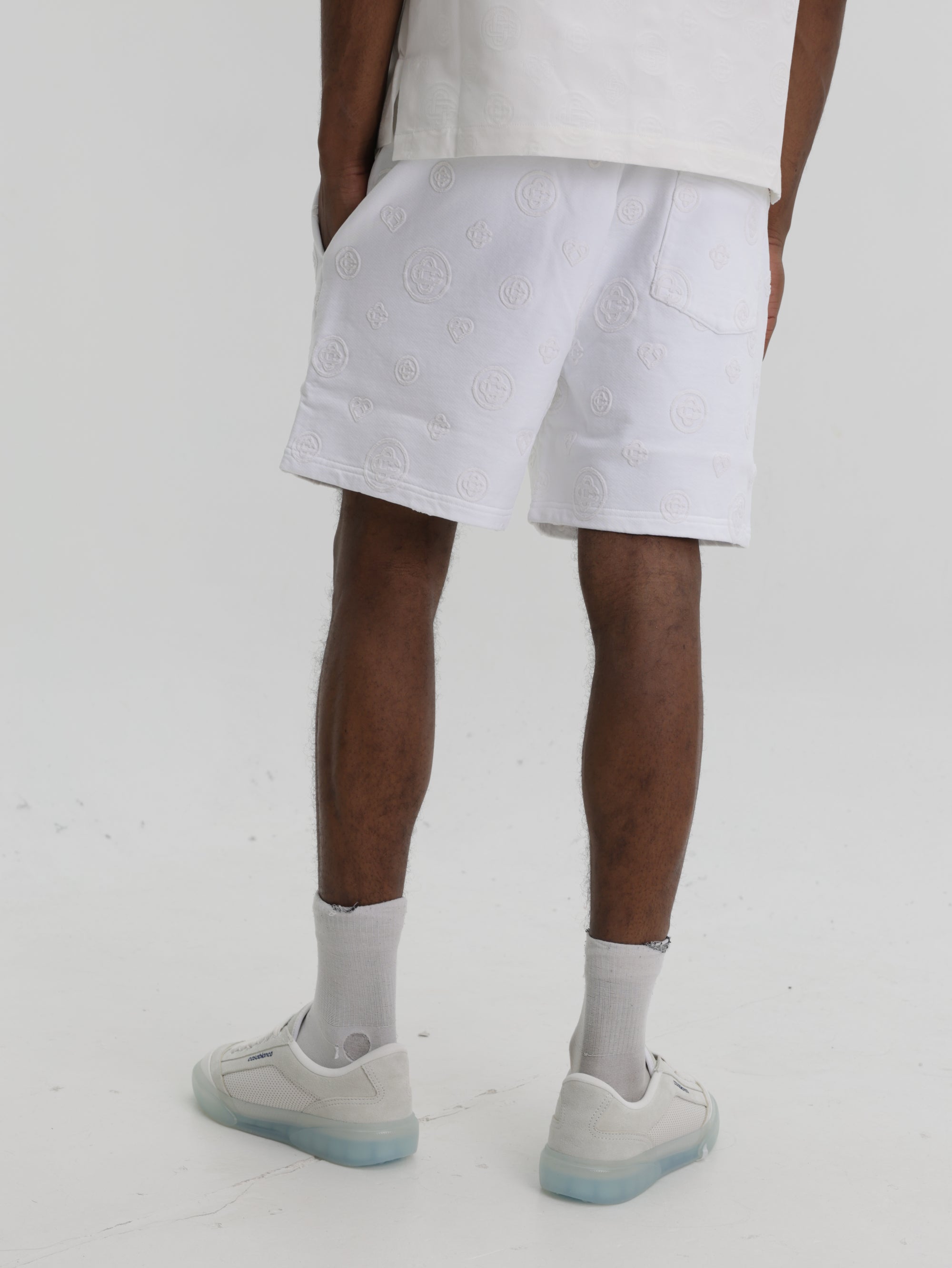 Casablanca Shorts Applique Monogram White