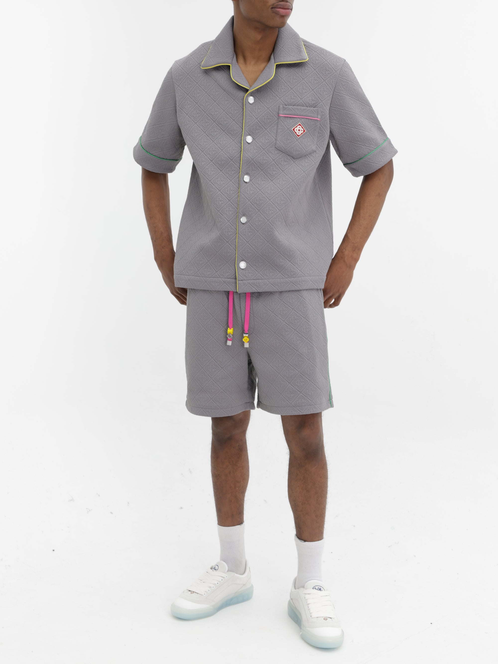 Casablanca Shirt Monogram Embossed  Grey