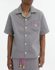 Casablanca Shirt Monogram Embossed  Grey