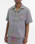 Casablanca Shirt Monogram Embossed  Grey