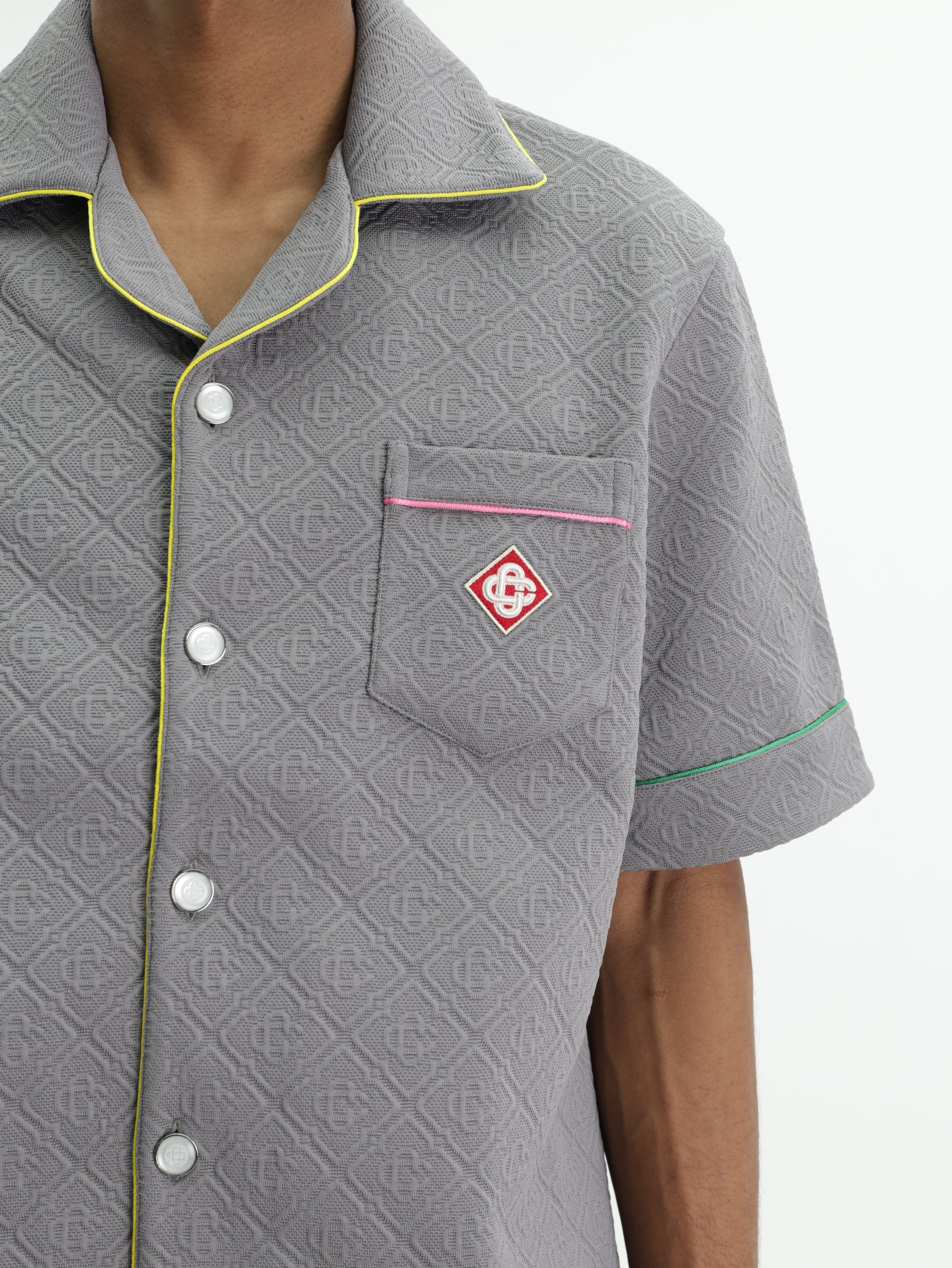 Casablanca Shirt Monogram Embossed  Grey