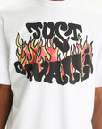 Just Cavalli T-Shirt Logo Flames White
