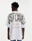 Just Cavalli T-Shirt Maxi Logo Leo White