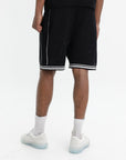 Casablanca Shorts White Stripe Mesh Black