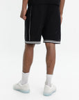 Casablanca Shorts White Stripe Mesh Black