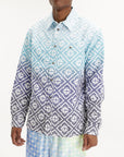 Casablanca Shirt Monogram Gradient Ls Blue