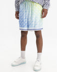 Casablanca Shorts Tennis Tile Silk Blue