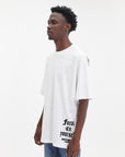 Just Cavalli T-Shirt Slub Back Print Leo White