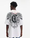 Just Cavalli T-Shirt Slub Back Print Leo White