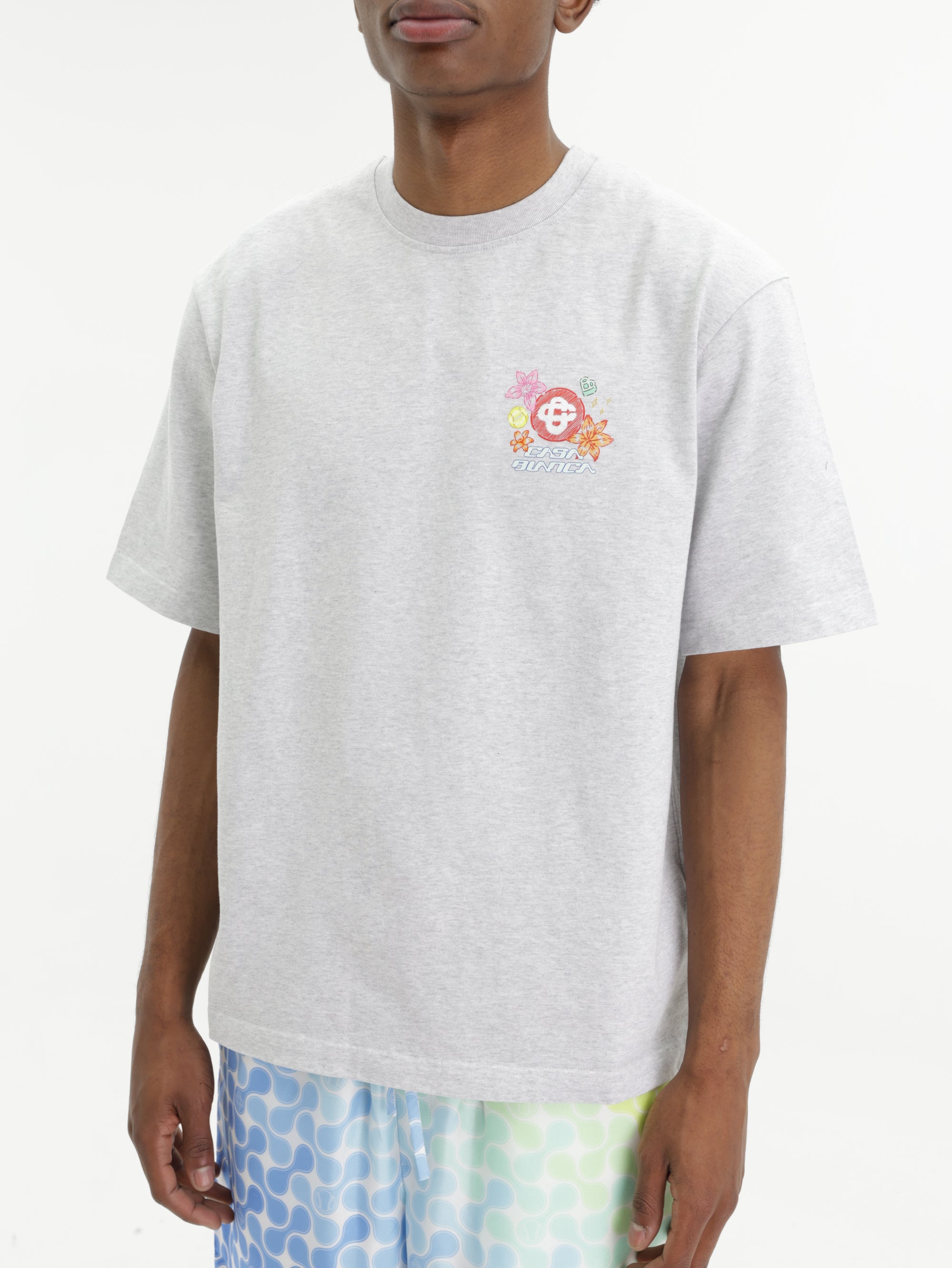 Casablanca T-Shirt D�icones Graphiques Grey