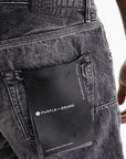 Purple Jeans Worn Stone Wash Grey