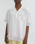 Casablanca Shirt Collared Logo Pocket White