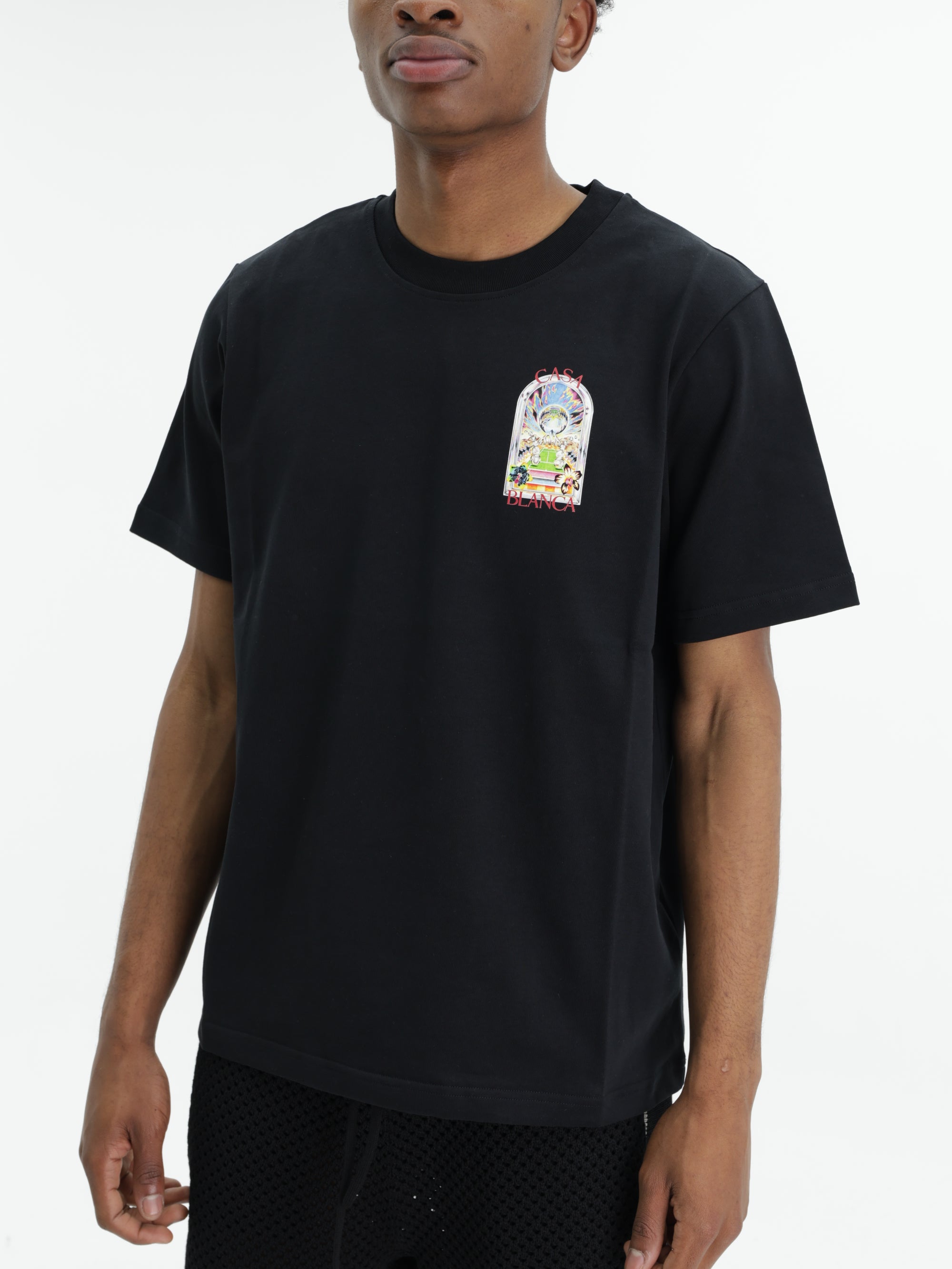 Casablanca T-Shirt Tennis Landscape Black