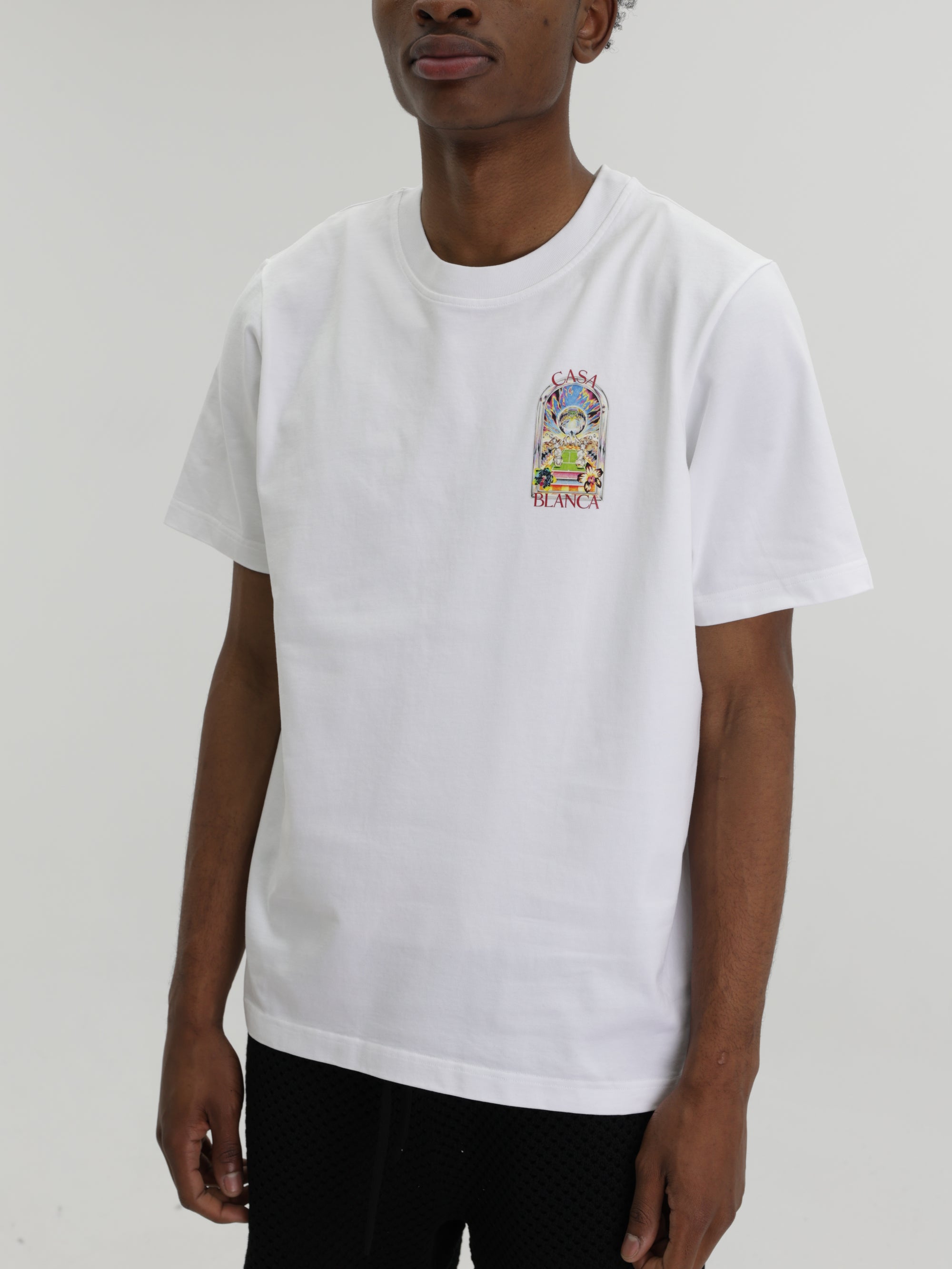 Casablanca T-Shirt Tennis Landscape White