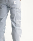 Karl Kani Retro Baggy Workwear Denim Bleached Blue