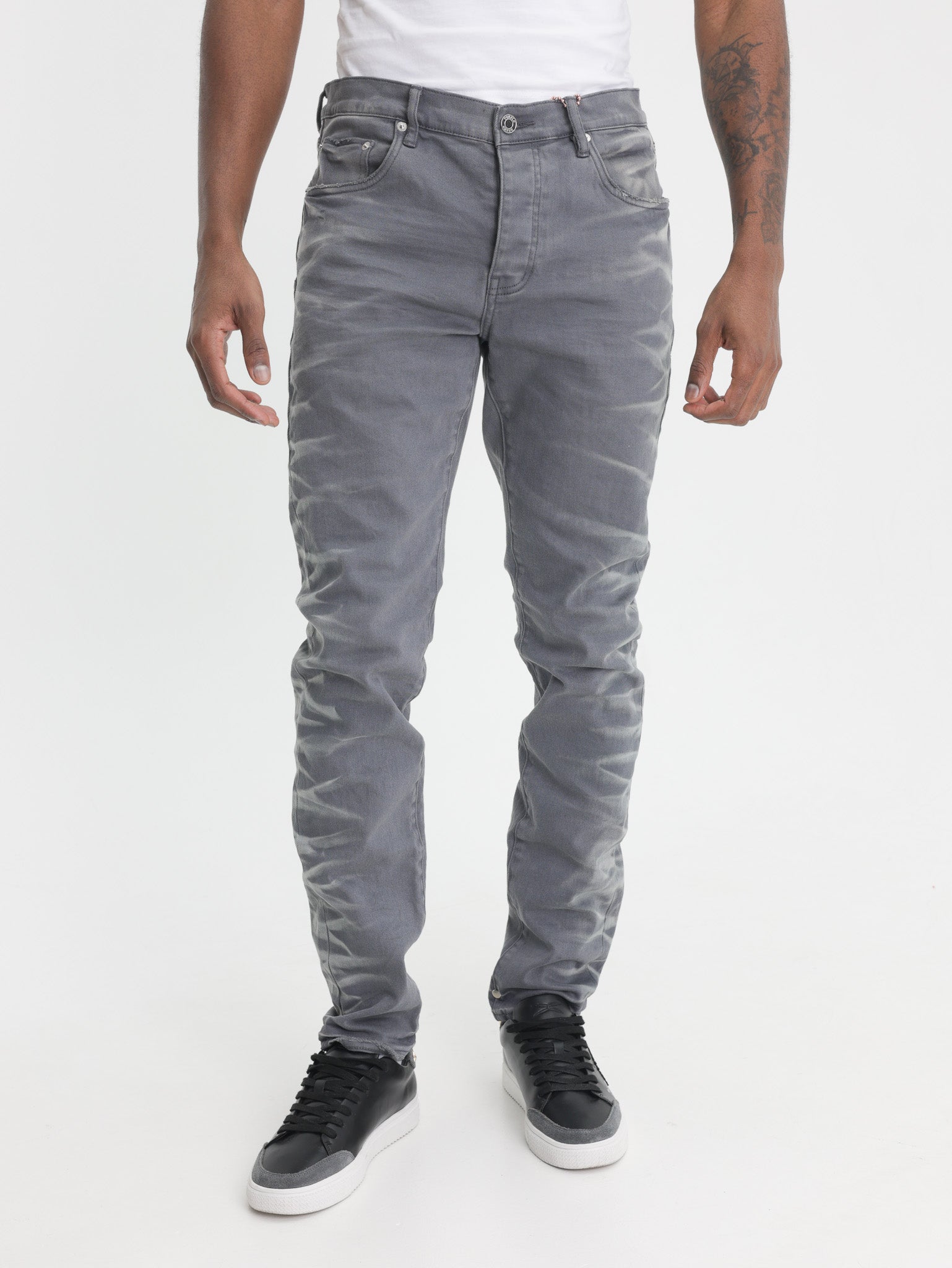 Purple Jeans Faded Side Seam Charcoal