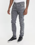Purple Jeans Faded Side Seam Charcoal