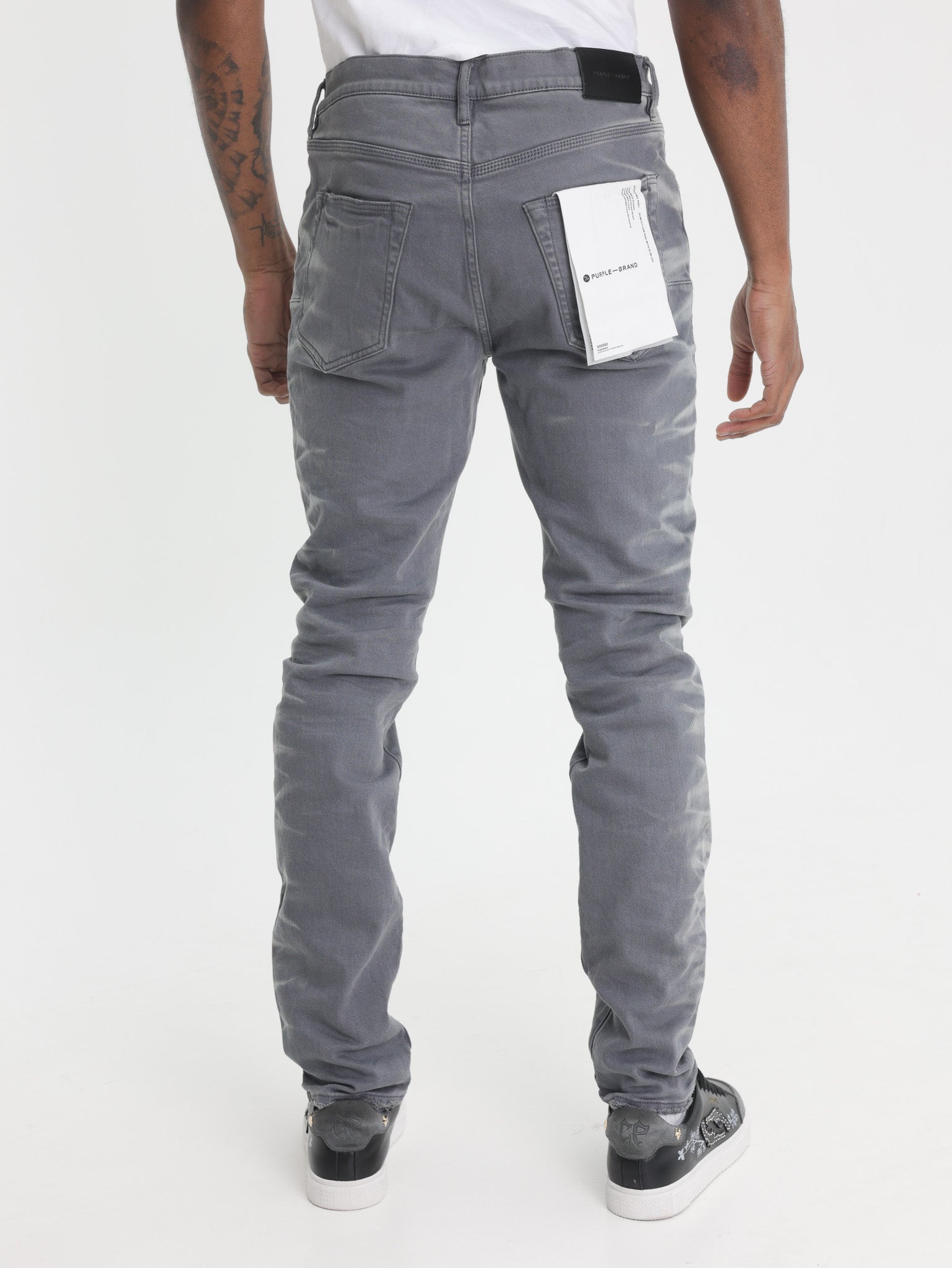 Purple Jeans Faded Side Seam Charcoal