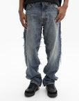 Vetements Jeans Cut-Up Back Denim Mid Blue