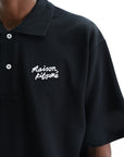 Maison Kitsune Golfer Handwriting Comfort Black-White