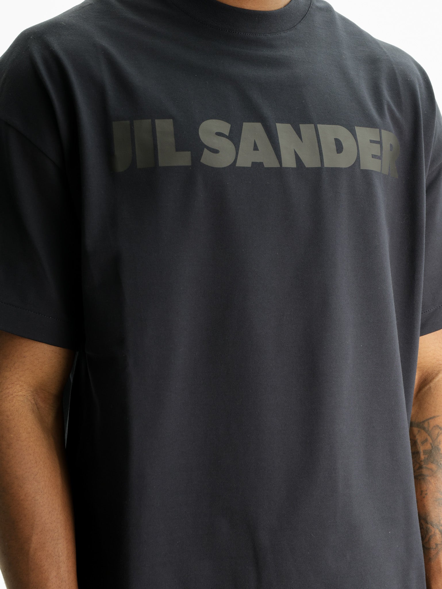 Jil Sander T-Shirt Black Print Crew Navy – AL Capone Premium