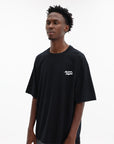 Maison Kitsune T-Shirt Handwriting Oversize Black-White