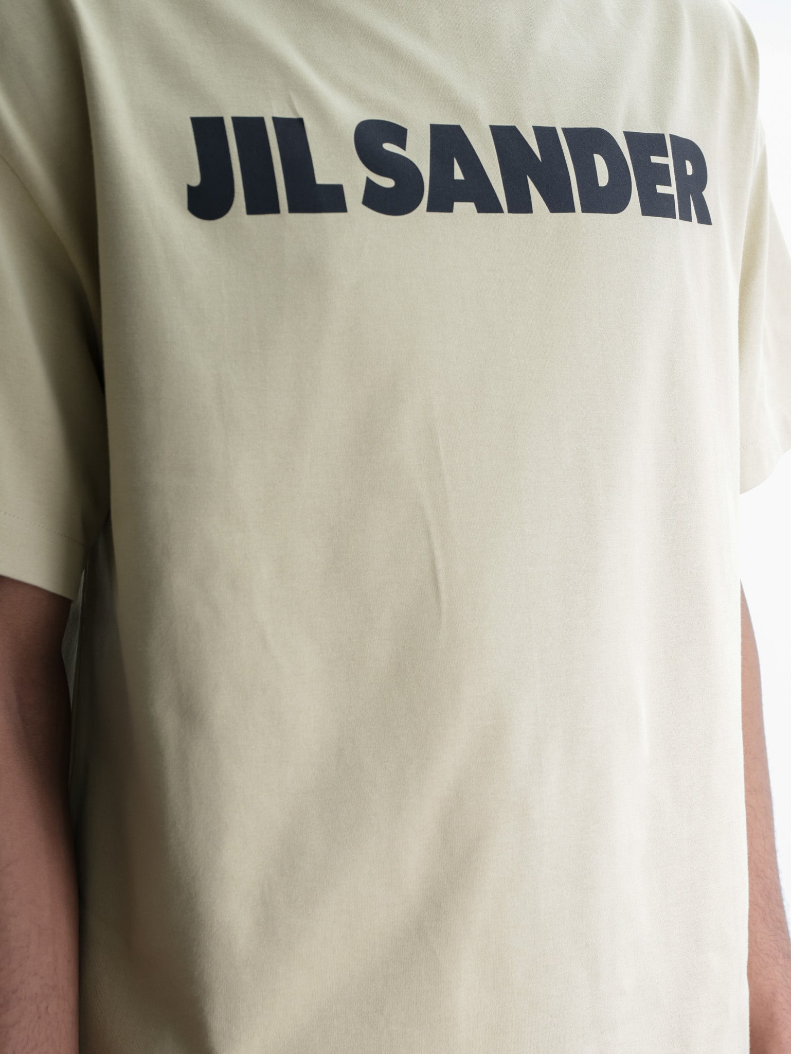 Jil Sander T-Shirt Black Print Crew Tan