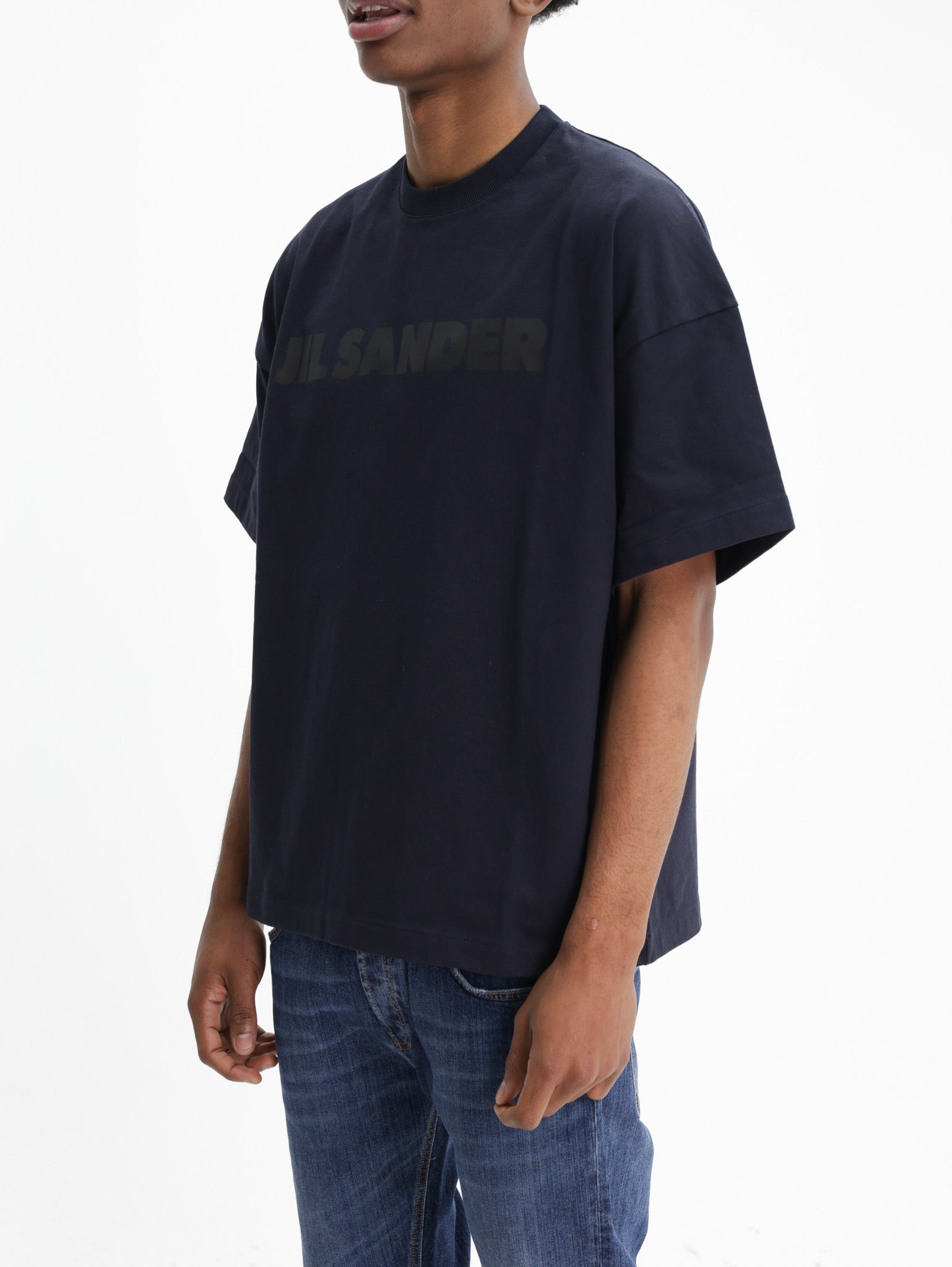 Jil Sander T-Shirt Print Crew Oversized Black