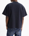 Jil Sander T-Shirt Black Print Crew Navy