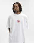 Vetements T-Shirt Double Biker Cross Logo White