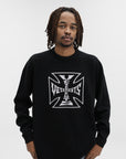 Vetements Sweater Double Biker Cross Logo Black