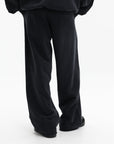 Vetements Track Pants Embroidered Biker Cross Stripe Washed-Out Black