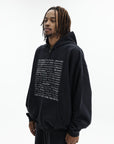 Vetements Jacket Fuck Everything Zip-Up With Hood Washed-Out Black