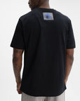 Iceberg T-Shirt Blu Flower Print Black
