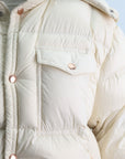Moncler Jacket Serfanto Puffer Logo Off-White