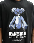 Iceberg Jeans T-Shirt Teddy Print Black