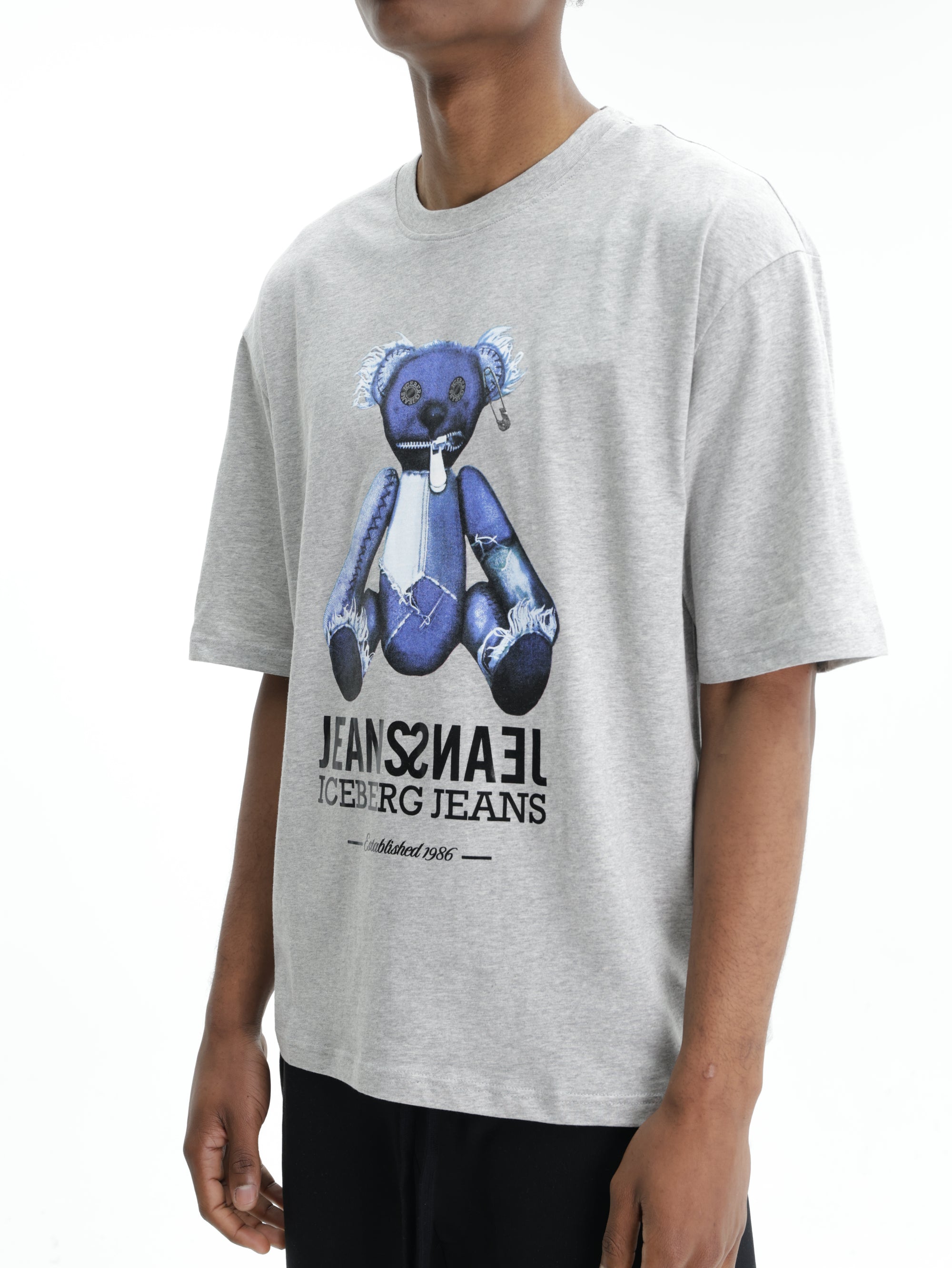 Iceberg Jeans T-Shirt Teddy Print Grey