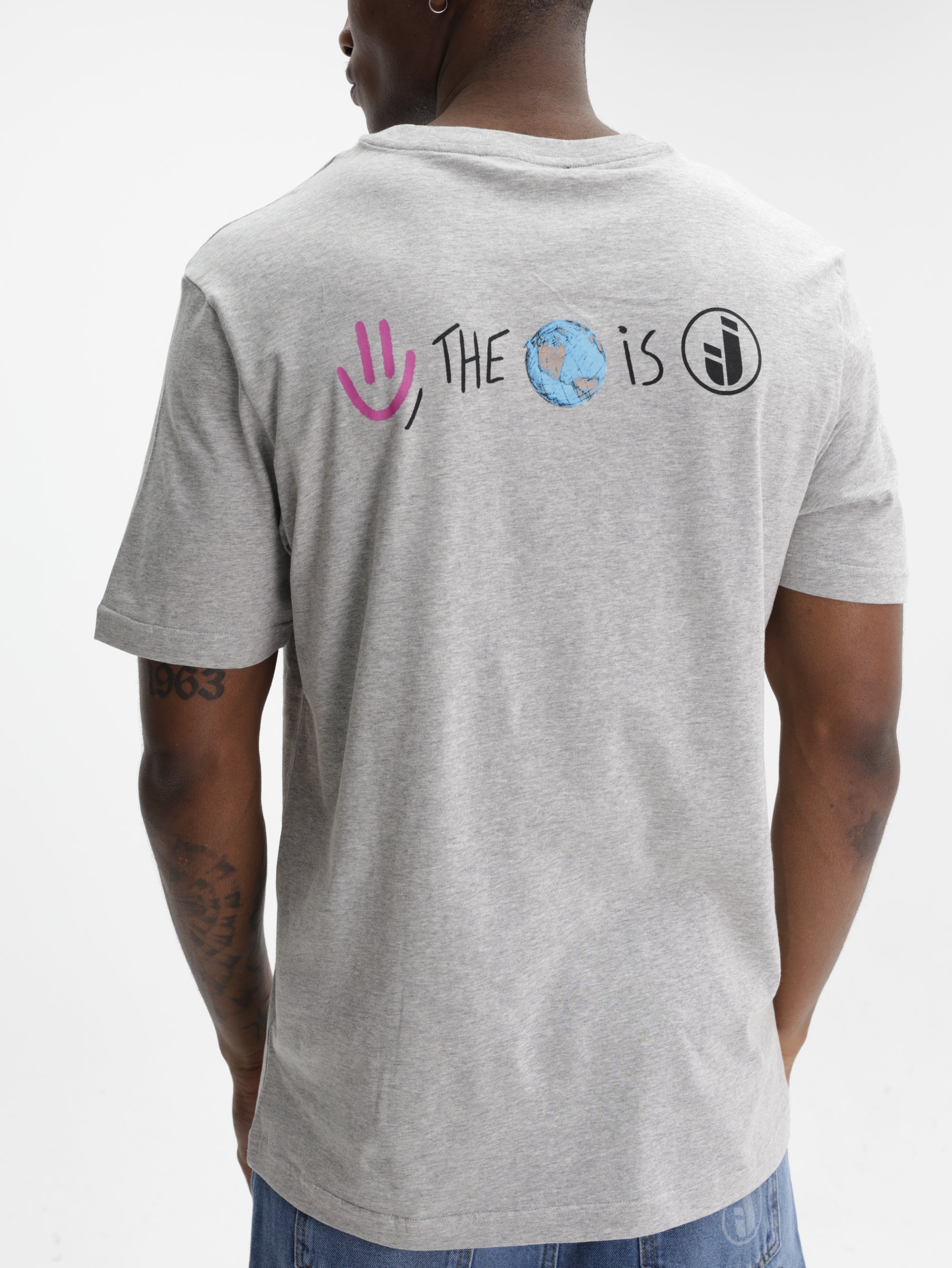 Iceberg Jeans T-Shirt Smiley Logo  Grey
