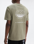 Iceberg Jeans T-Shirt Mountain Logo Print Sage